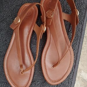Tory Burch Minnie Travel Sandals Brown Sz 8